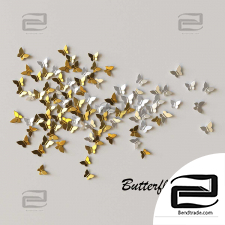 Butterfly Gold Wall Decor