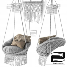 Deluxe Macrame Chair with Fringe
