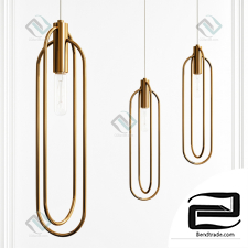 Brass tube hanger pendant lamp