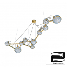 Chandelier “Cetus” (Constellation of the whale) art. 20924 by Pikartlights & let's Design