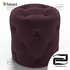 Pouf Curves Tufted Round