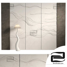 Decorative wall panel wave