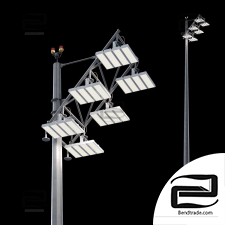 Lighting pole with EWO spotlights