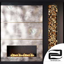 Fireplace Fireplace Firewood set 03
