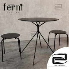Table and chair Herman Stoll by Ferm Living