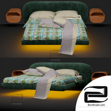 Floating bed, bedside table Soaring bed_bedside_table