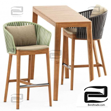 Table and chair MOOD by Tribu