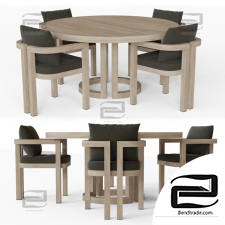 Table and chair Table and chair PORTOFINO TEAK ROUND DINING