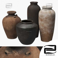 Tall ceramic vases