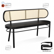 Rattan banquette