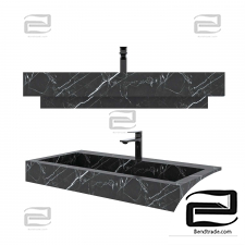 Sink with a slit drain