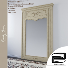 Large HRX0 wall mirror and VICTORIAN tile from Mainzu Ceramica