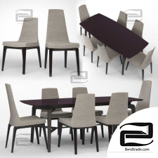 Giorgetti blade table and chair, ala