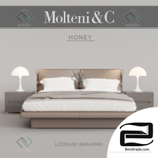 Bed Bed Molteni&C Honey