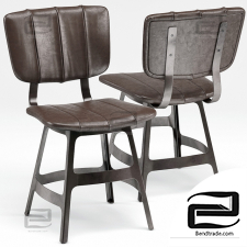 Chairs Chair Robertson Espresso Brown Leather Iron