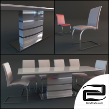 Table and chair 3D Model id 16719