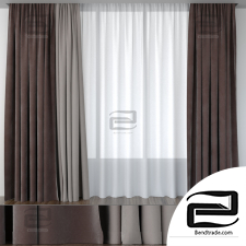 Curtains Brown corduroy curtains