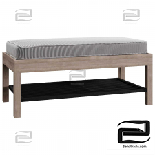 Lucy Mango Wood & Steel Storage Bench