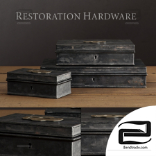 Metal boxes in three sizes Metal boxes in three sizes Restoration Hardware