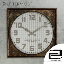 Warehouse Clock w/ Grill by Uttermost