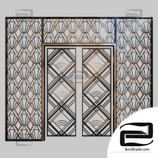 Doors Forged lattice on the front door