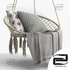 Hammock chair with fringes
