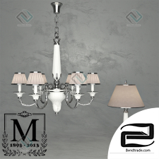 Mariner chandelier and table lamp, Neoclassic