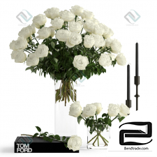 Decorative set of White roses White roses