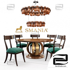 Table and chair Smania Liz Serse Galliano