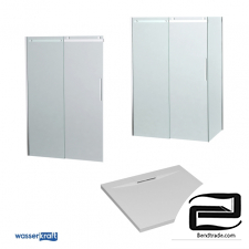 Shower corner, door, tray Alme series