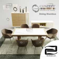 Table and chair Table and chair Concept Dining Rhombus