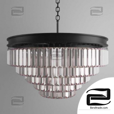 Pendant Lamp RH 1920s Odeon Clear Glass Fringe