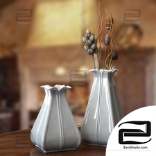Vases Vases Gray with craquelure