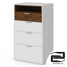 Chest of drawers with an open shelf 3D Model id 10675