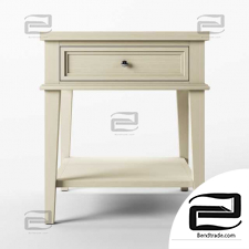 Manelin One Drawer Wood End Table