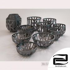 Bo Concept Wooden Baskets Set