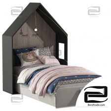 Baby bed Bed with a house 07