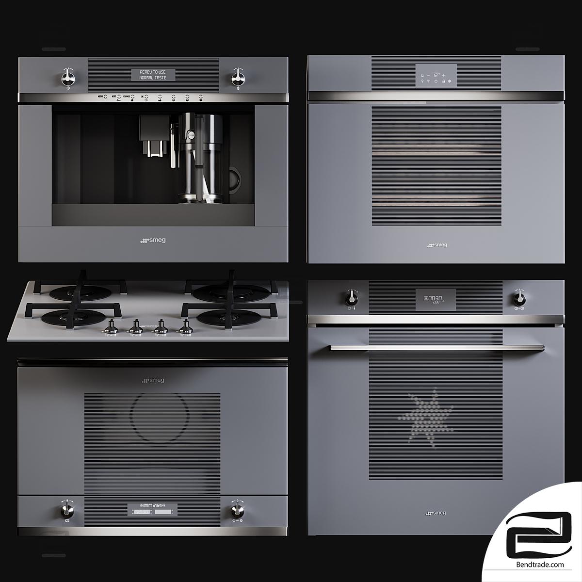 SMEG 50s Style Kitchen Appliance Collection- Corona 3D model