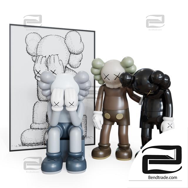 CRYING KAWS Toys 3D model download on Bendtrade in 3d max, 3ds, obj, fbx  format, Vray materials, Corona Render